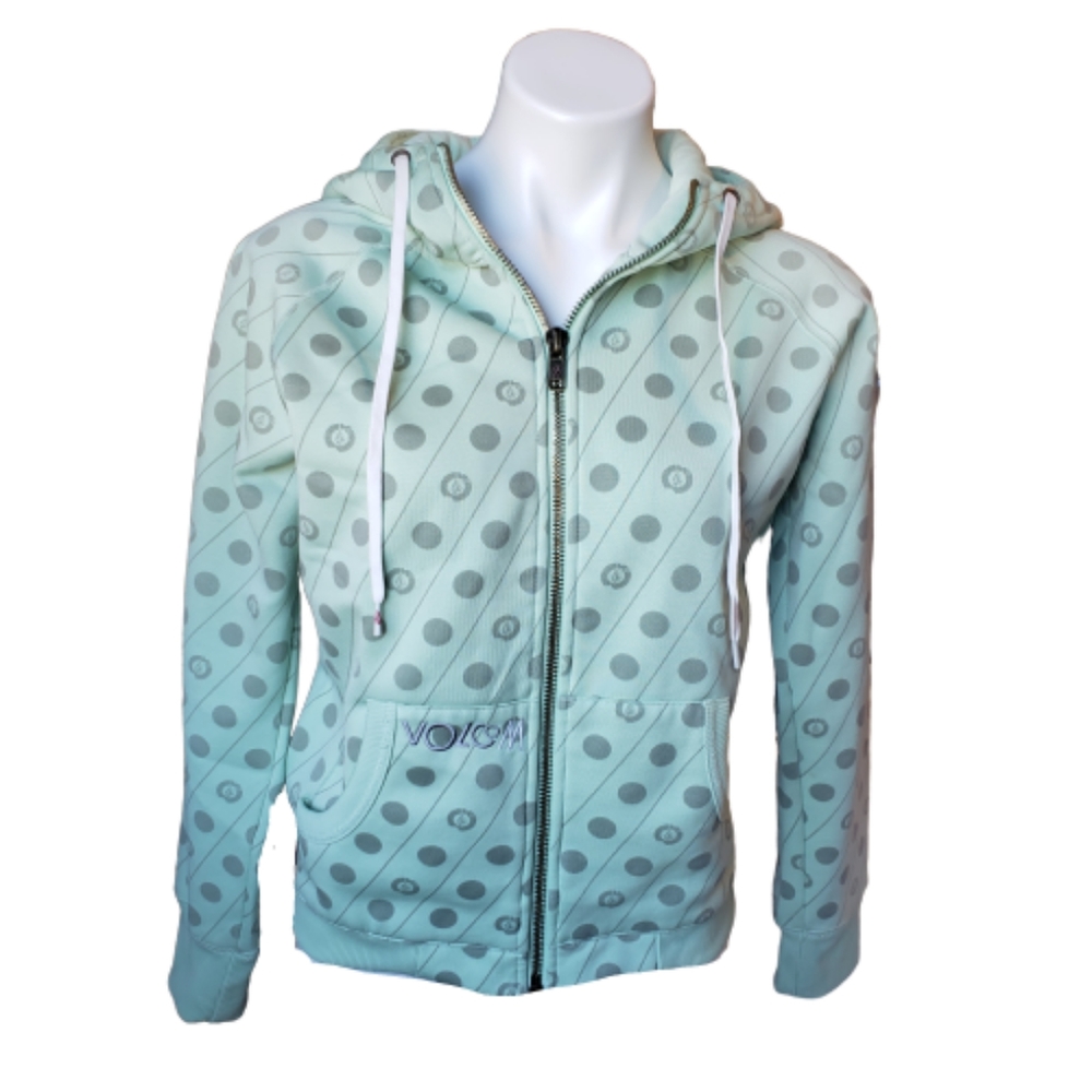 Volcom > Mint Green Polka-Dot Sweatshirt